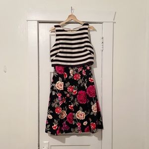Striped Floral Anthropologie Dress